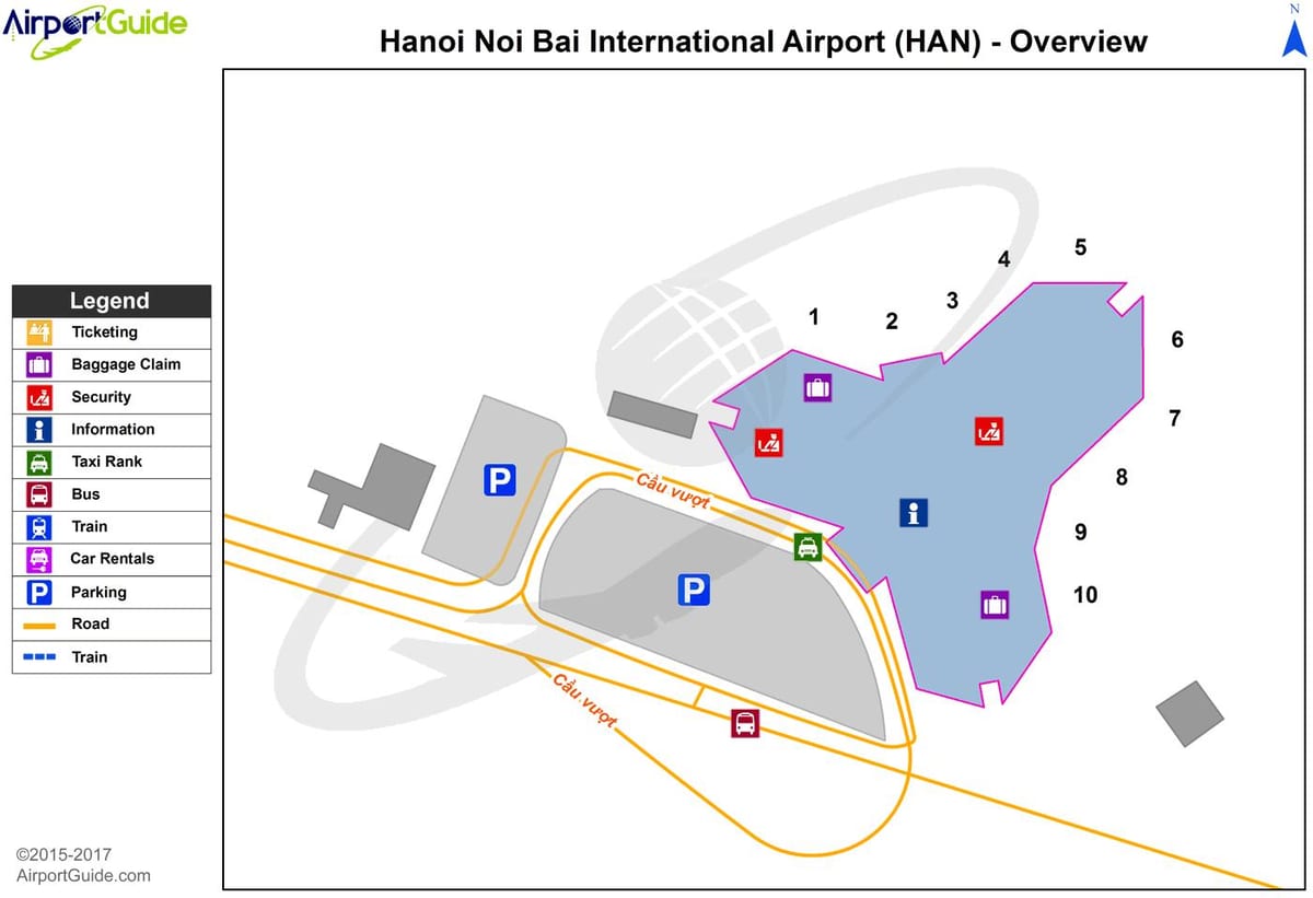 하노이 국제 공항 지도