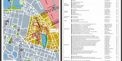 Hanoi old quarter 도보 여행 지도